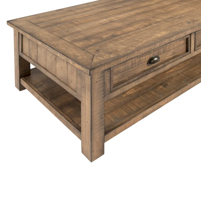 The Gray Barn Downington Solid Wood 2-Drawer Coffee Table