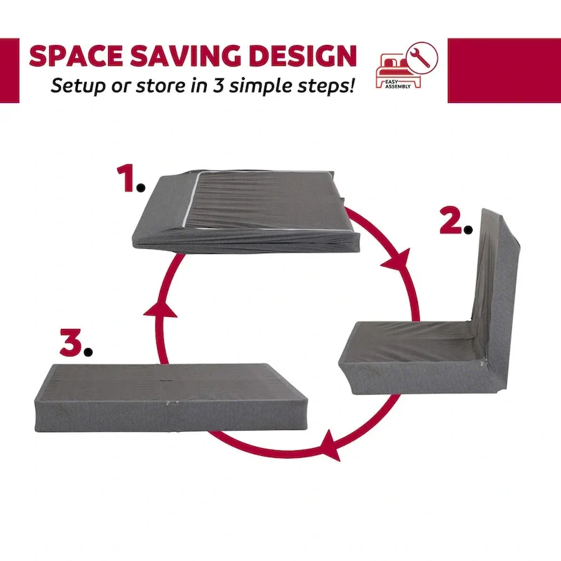 InstaBox No Assembly 9 in. Metal Boxspring Folding Mattress Foundation