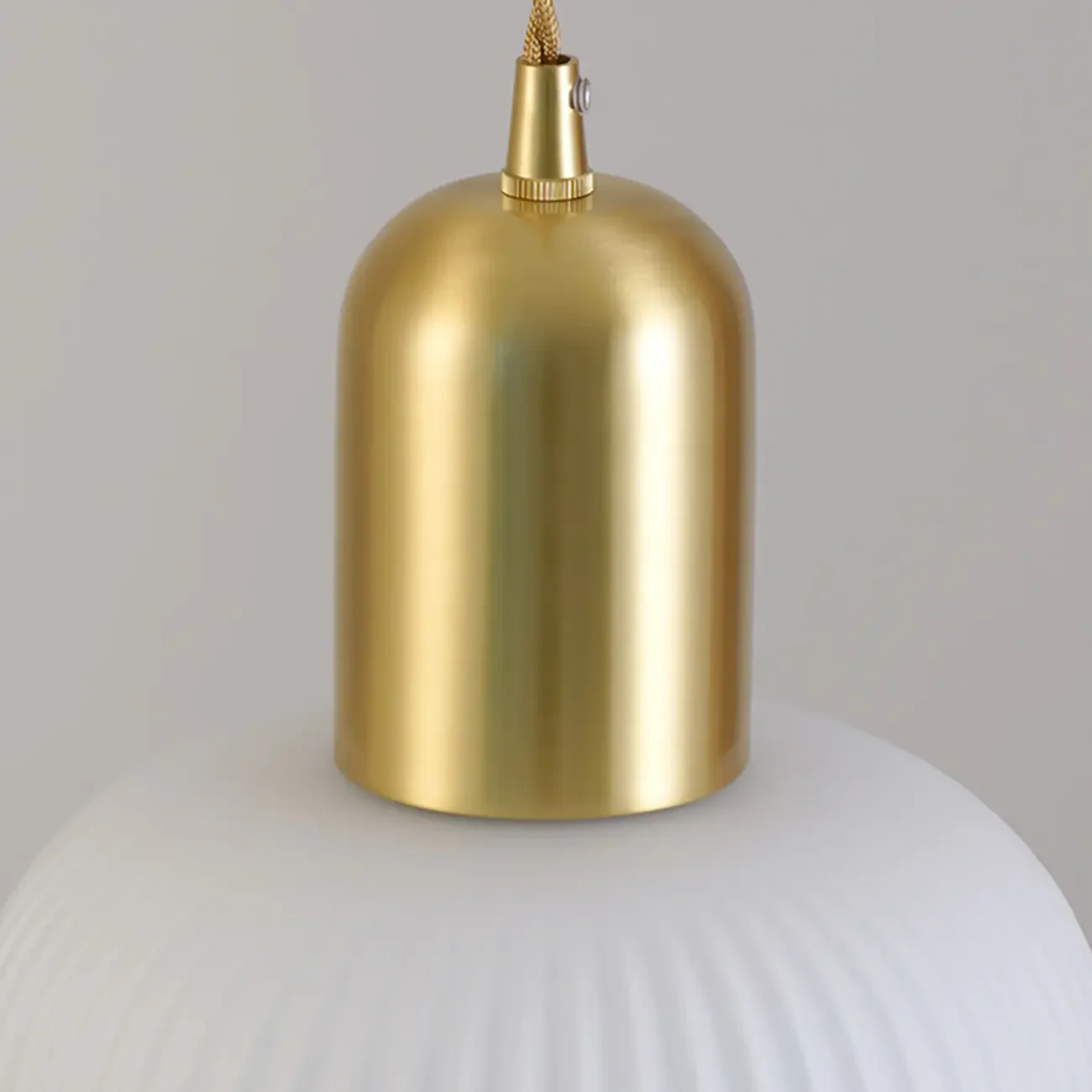 Modern Gold White Cylinder Glass Island Light