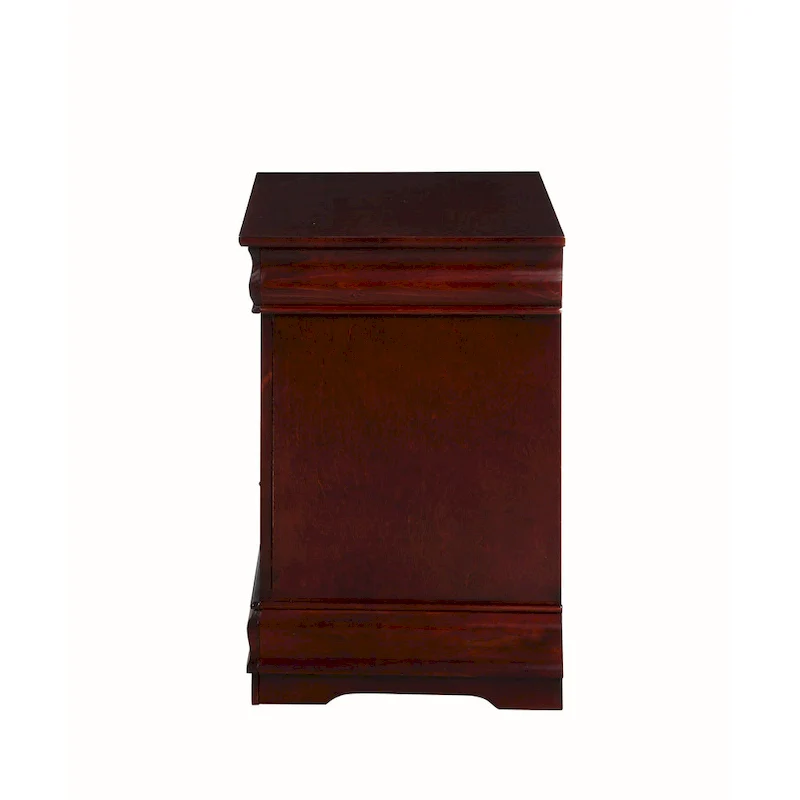 Solid Wood 2-Drawers Nightstands with Metal Handle