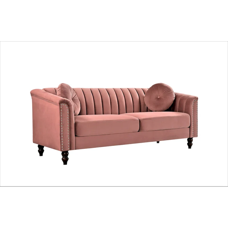 Hills Tufted Back Nailhead 75.2 Sofa
