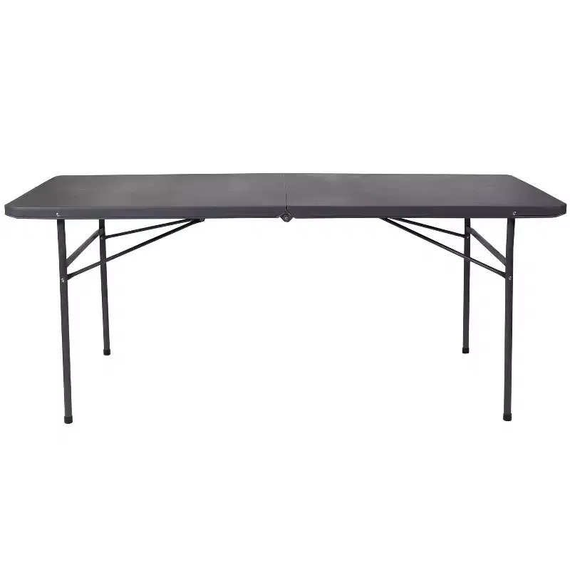 Flash Furniture 6-Foot Bi-Fold Plastic Banquet and Event Folding Table with Carrying Handle