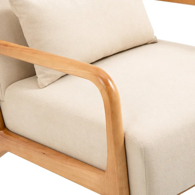 Upholstered Armchair Accent Chairs with Pillows Set of 2