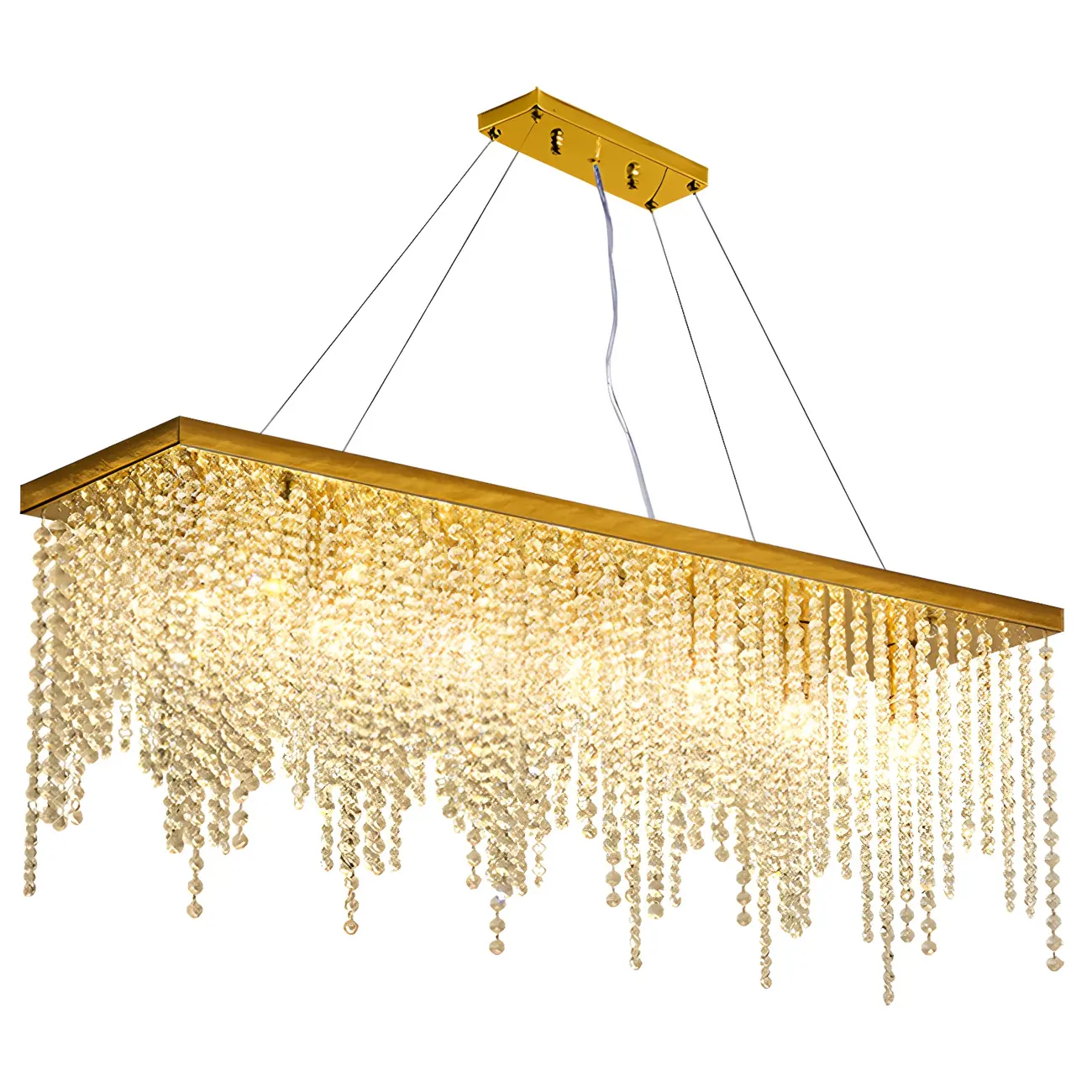 Kitchen Luxury Modern Gold Crystal Pendant Light