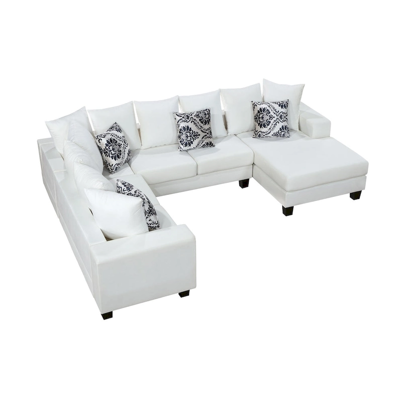 Merax Modern U Shape Sectional Sofa with Lots of Pillows Included