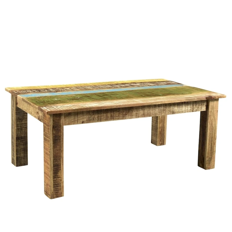 Handmade Suman Solid Mango Wood Coffee Table (India) - 46 x 25.5 x 18