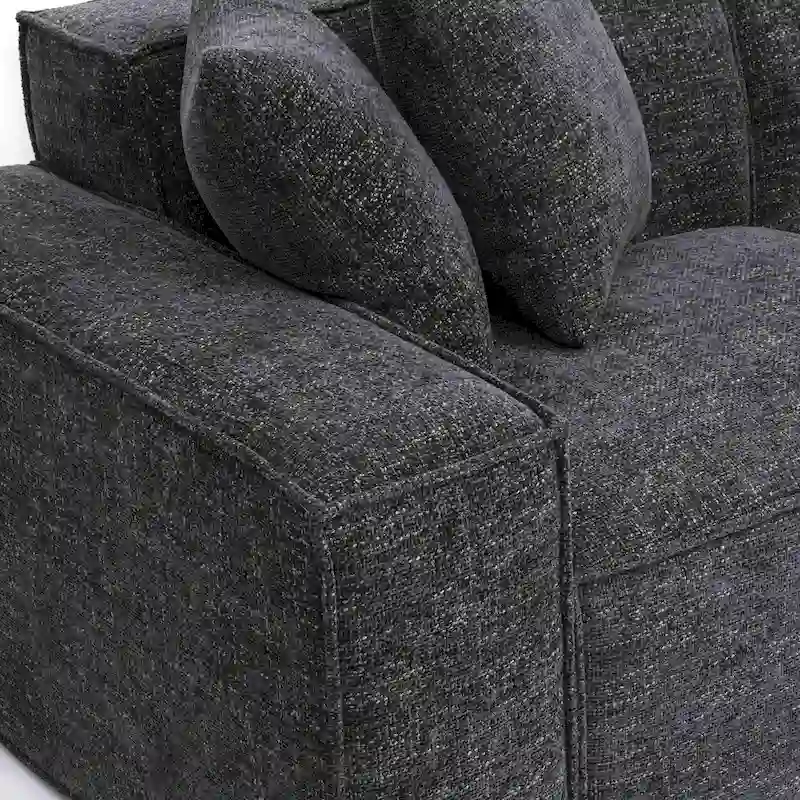Mindy Chenille Basketweave Modular Sectional - 115.3W x 70D x 28.2H