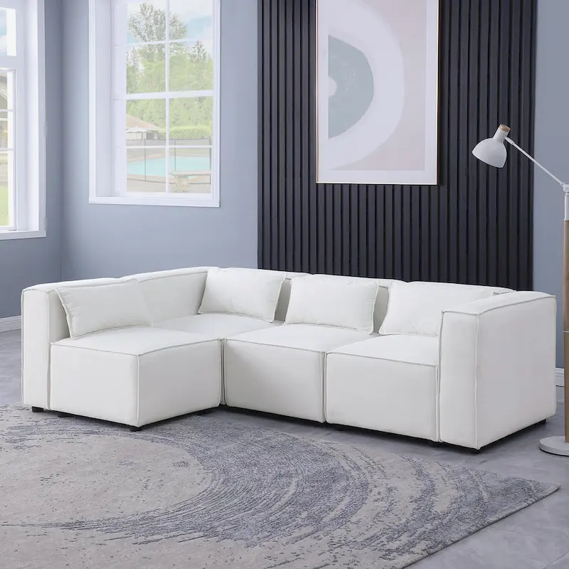 Free Combination Chenille Upholstered Modular Sectional Sofa