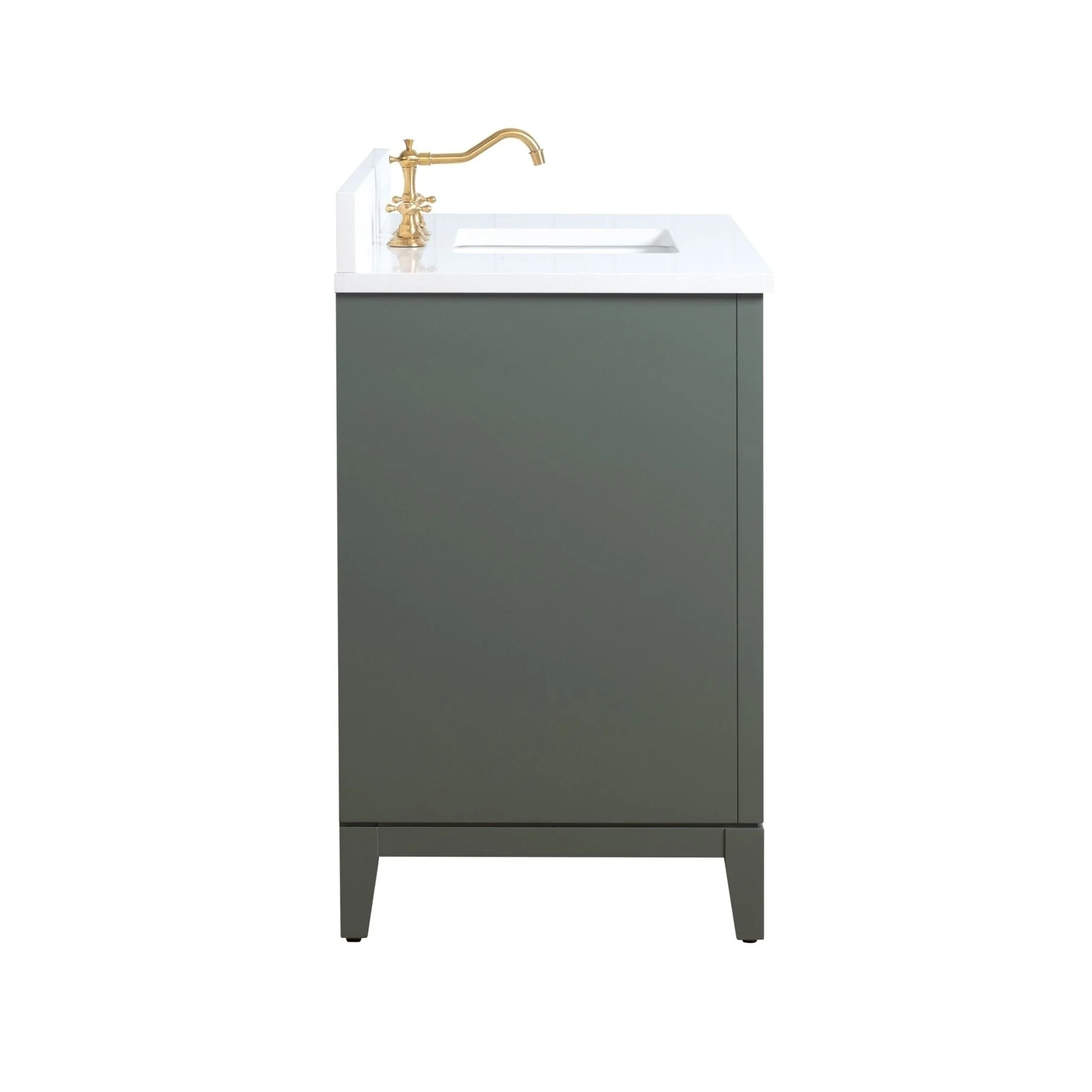 Vanity Art Bathroom Vanity with Ceramic Sink and Engineered Marble Top