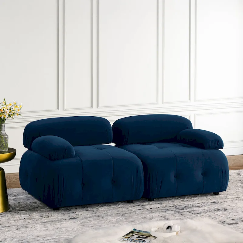 Blue 93  Modular L-Shaped 4-Seater Sofa with Reversible Ottoman