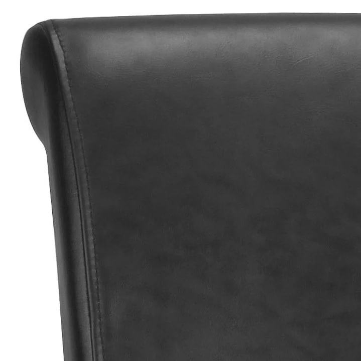 Black Faux Leather 23-inch Counter Stool - 18.7 W x 23 D x 36.4 H - 19Wx23Dx36H