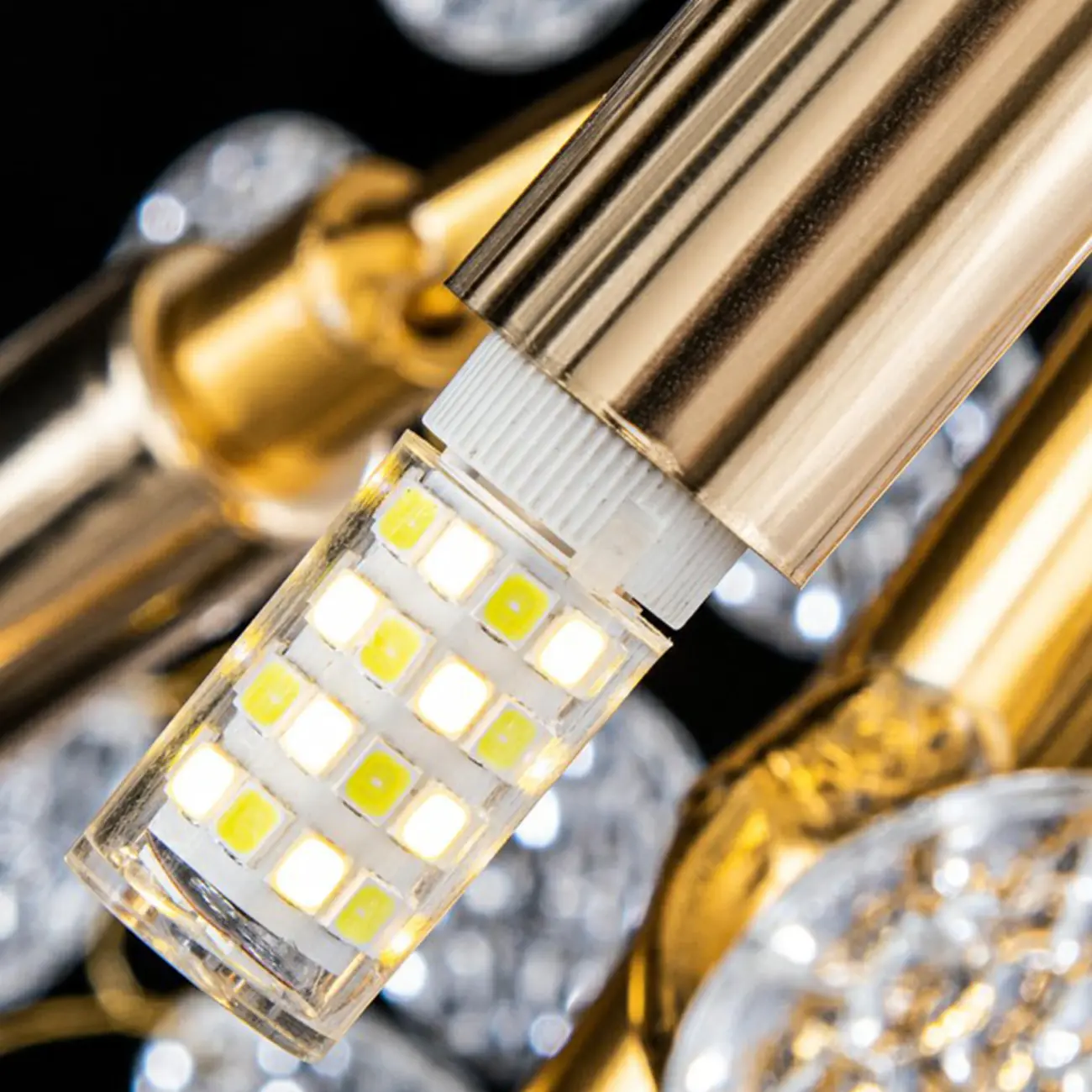 Elegant Gold Crystal Downfall Cascading Stairwell Chandelier