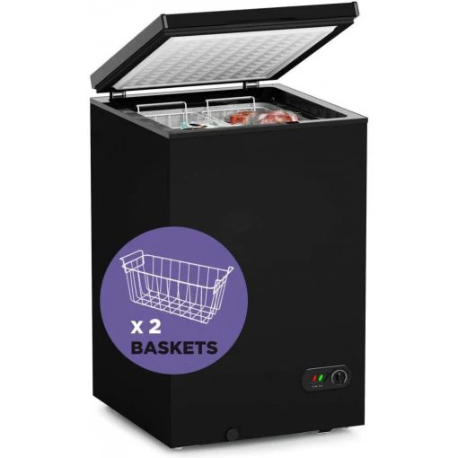 Northair Chest Freezer ?C 3.5 Cu Ft with 2 Removable Baskets ?C Reach In Freezer Chest ?C Quiet Compact Freezer ?C 7 Temperature Settings ?C Black