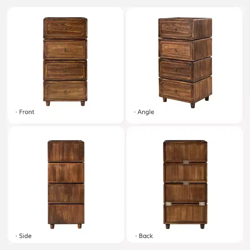 Oddone 2 - Drawer end table Set of 2 With Modular Design| ART OF LIVING DESIGNS