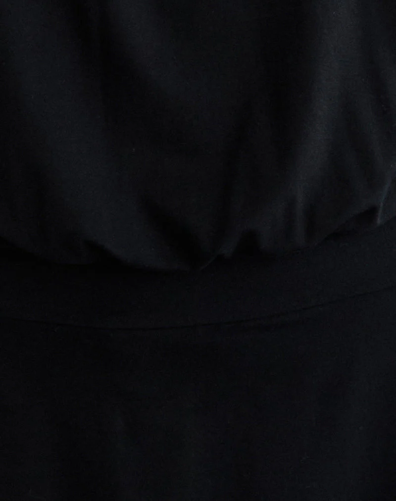 Vaklina Mini Dress in Rayon Jersey Black