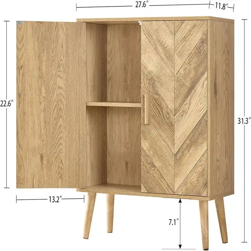 uffet Cabinet with Adjustable Shelf - 11.8D x 27.6W x 31.3H