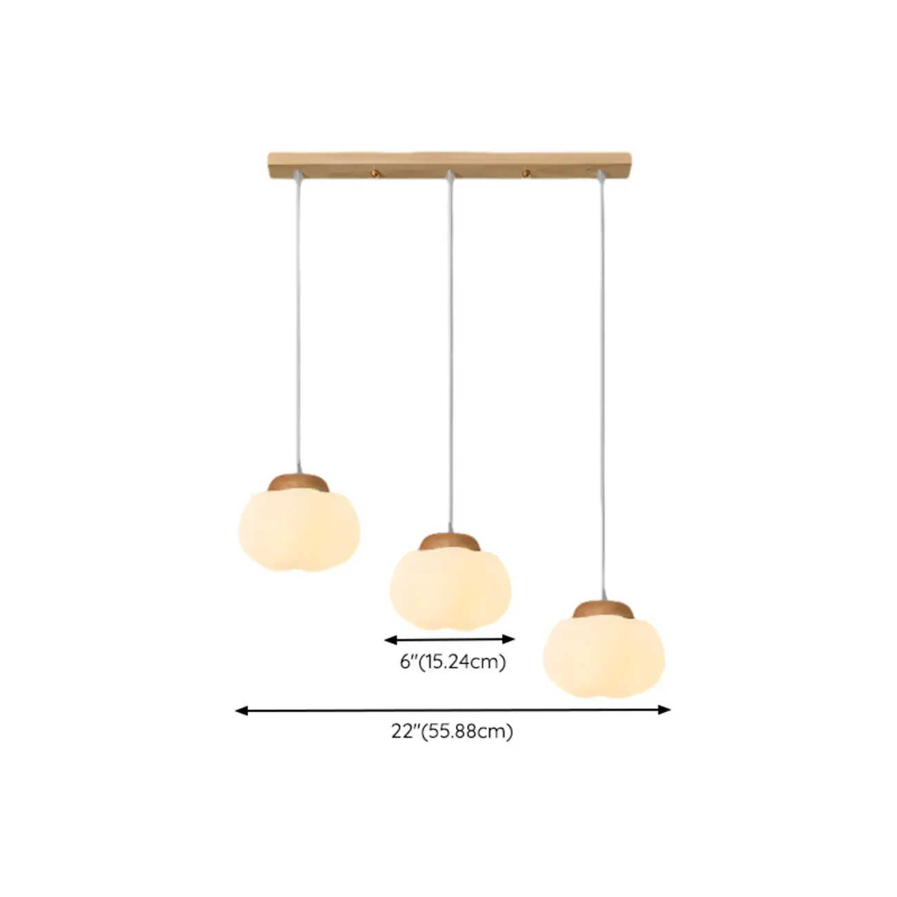 Glam Pumpkin Shape Pendant Light with Adjustable Hanging