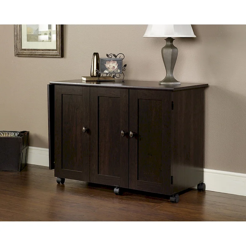 Sauder Select Collection Easy Rolling Sewing and Craft Table/Cart