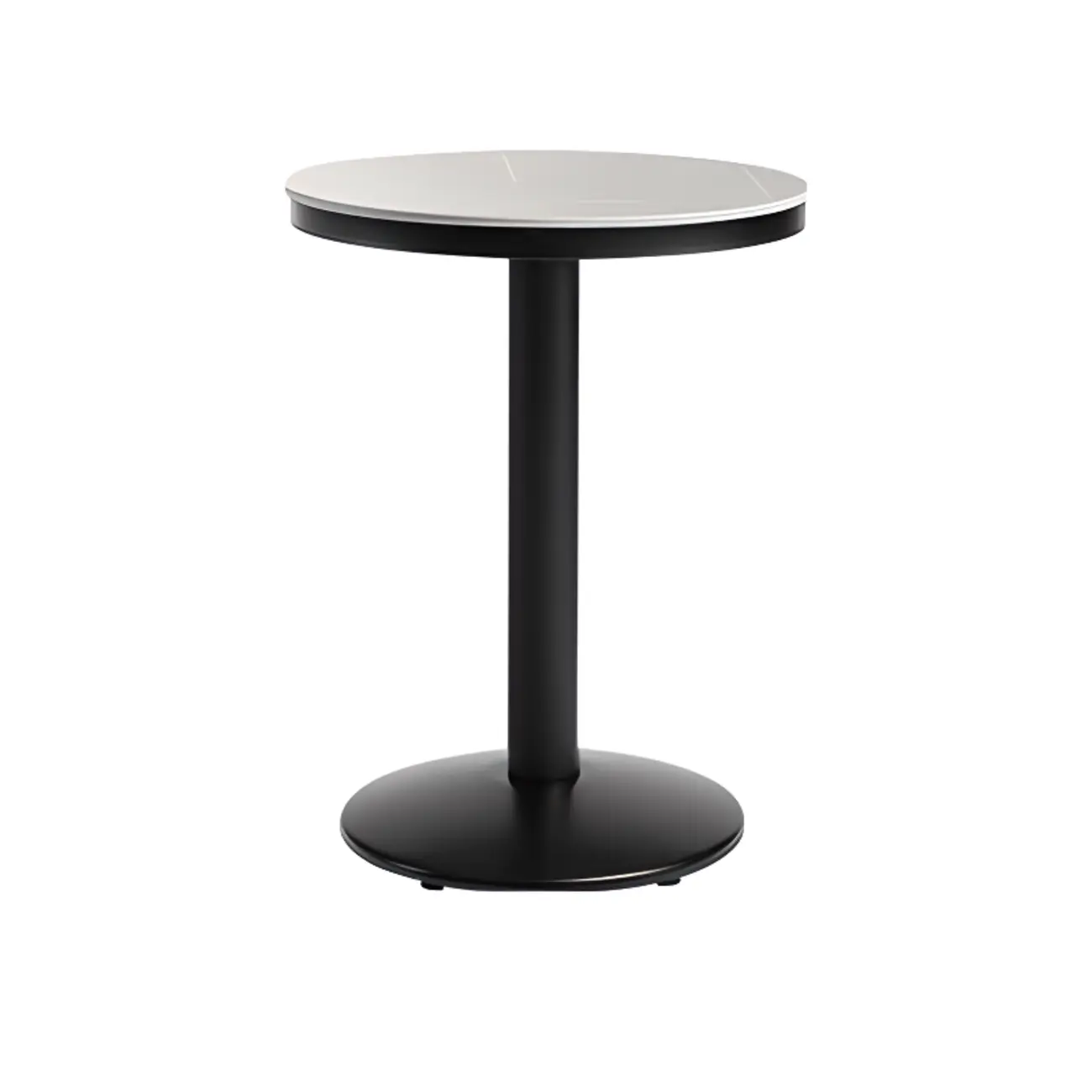 Industrial Grey Circular Stone Bar Height Table for 2 Seats