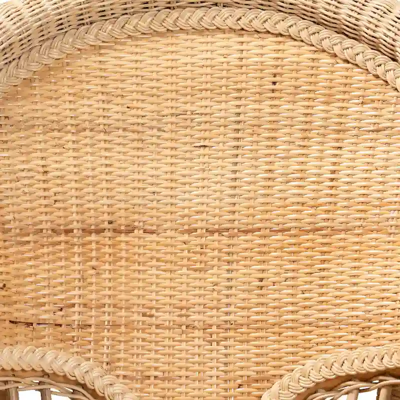 bali & pari Ratu Modern Bohemian Natural Brown Rattan Accent Chair