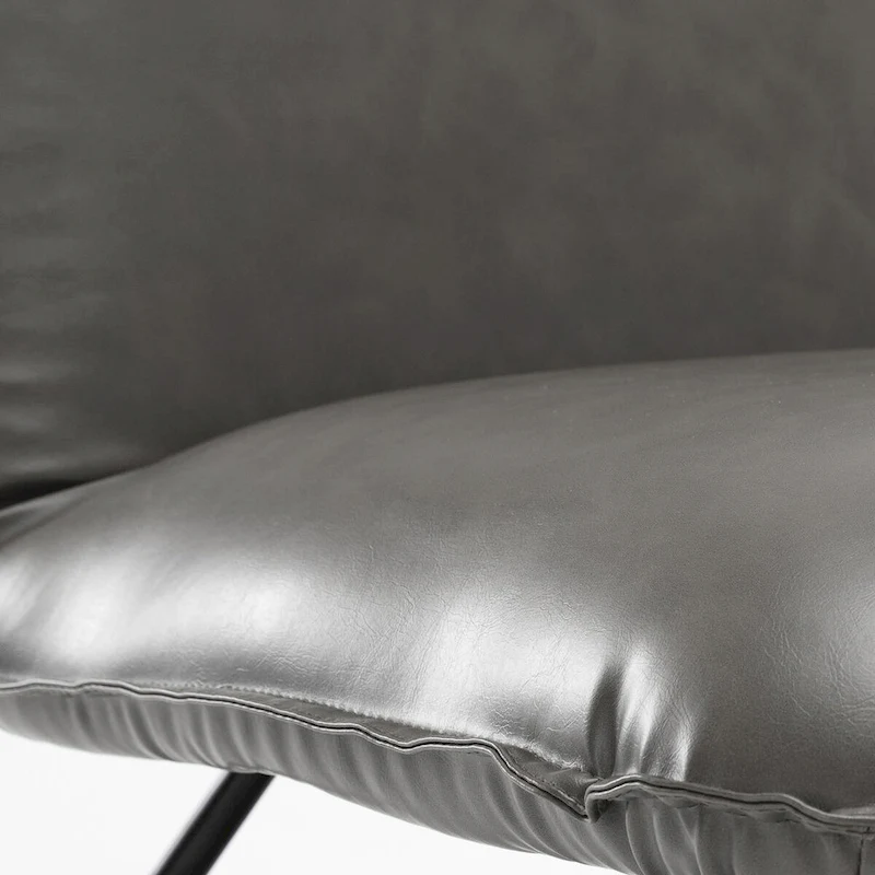 LUE BONA Mid Century Faux Leather Accent Chair With Adjustable Backrest - 31.5 H X 22.2 W X 23.6 D