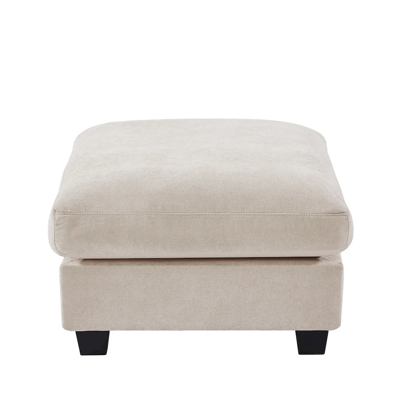 Modern Convertible Large L-shaped Feather Filled Sectional Sofa with Reversible Chaise - 129.9W x 72D x 31.5H