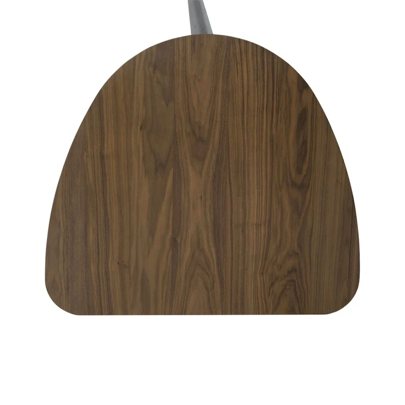 Satin Walnut Mid-Century Modern Triangle Dining Table