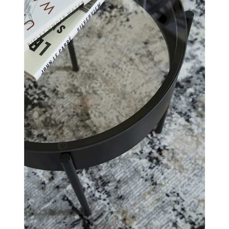 Signature Design by Ashley Ardoline Black Occasional Table Set (Set of 3) - 36  W x 36  D x 18.25  H