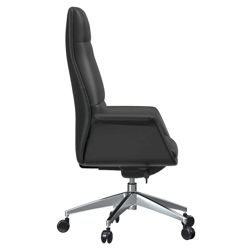 Summit High-Back Leather Office Chair with Swivel and Tilt