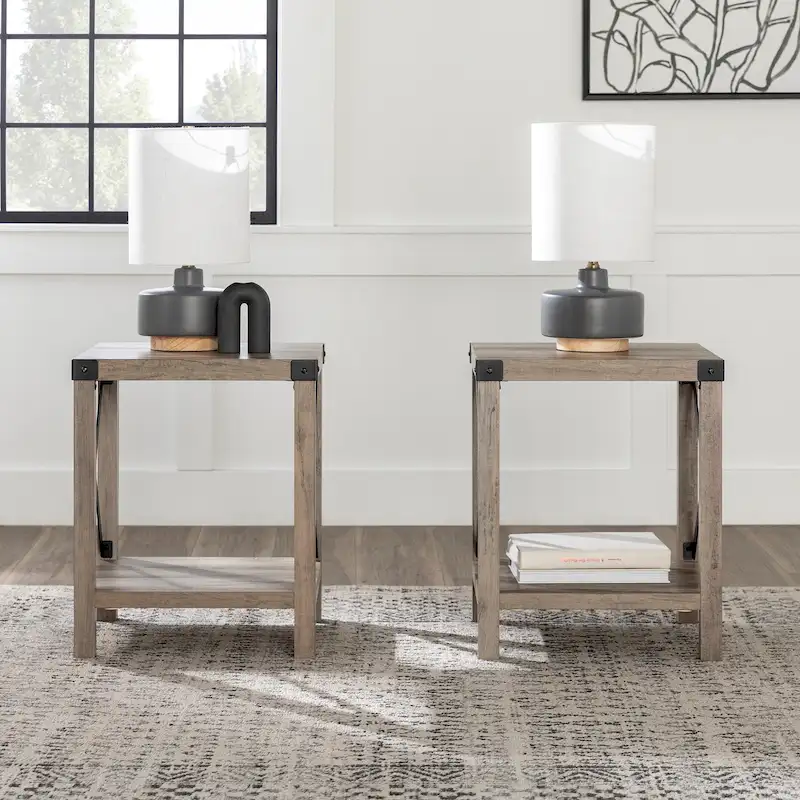 Middlebrook Kujawa 18-inch X-side Accent Table (Set of 2)