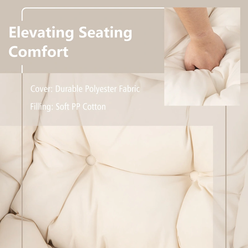 Gymax Lazy Sofa Chair Accent Leisure Armchair with Folding Footrest &