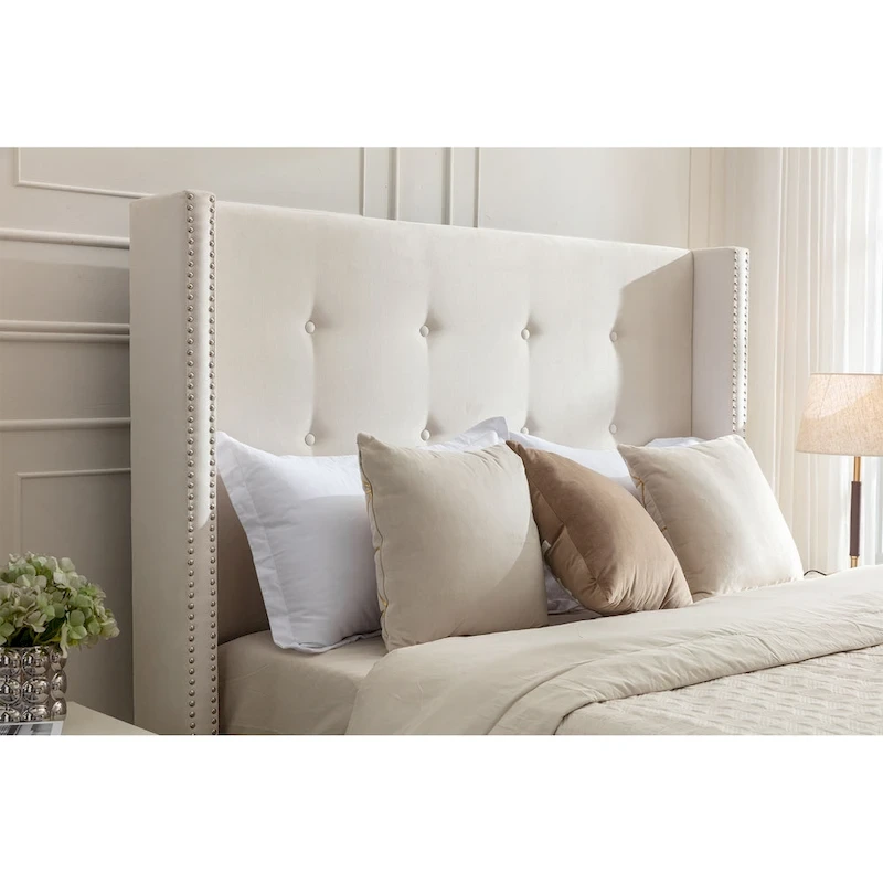 54 High Headboard Peyton Upholstered King Bed