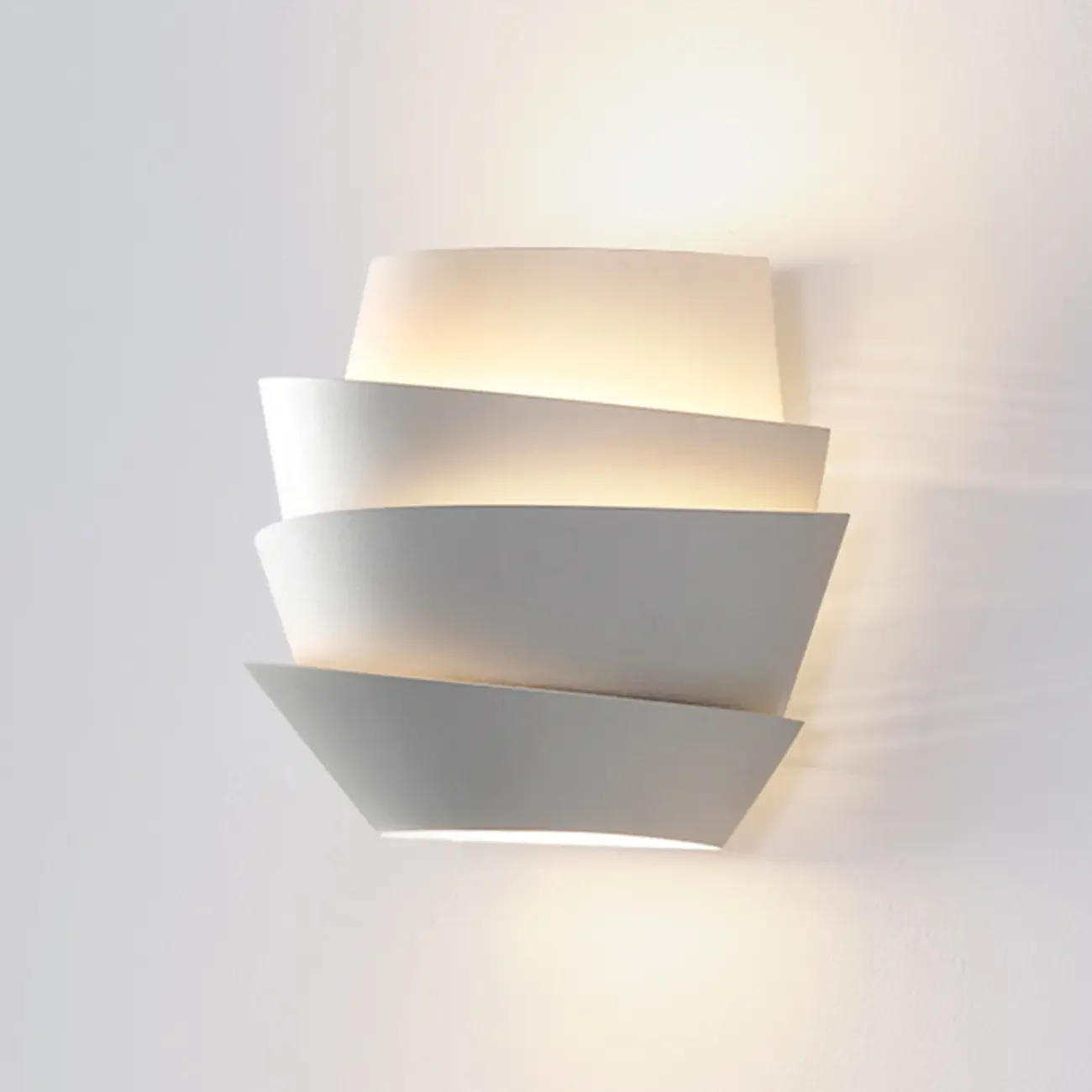 Inspired 2-Light Iron White Spiral Wall Sconce