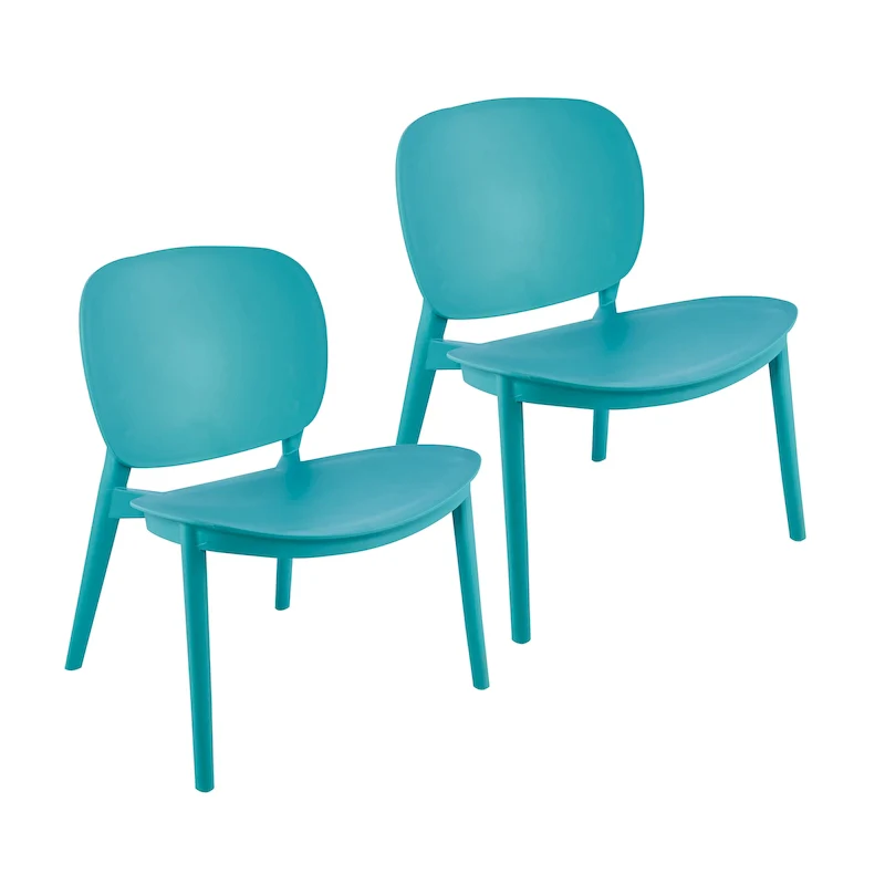 Porthos Home Dani Plastic Dining Chairs Set of 2, Indoors And Outdoors