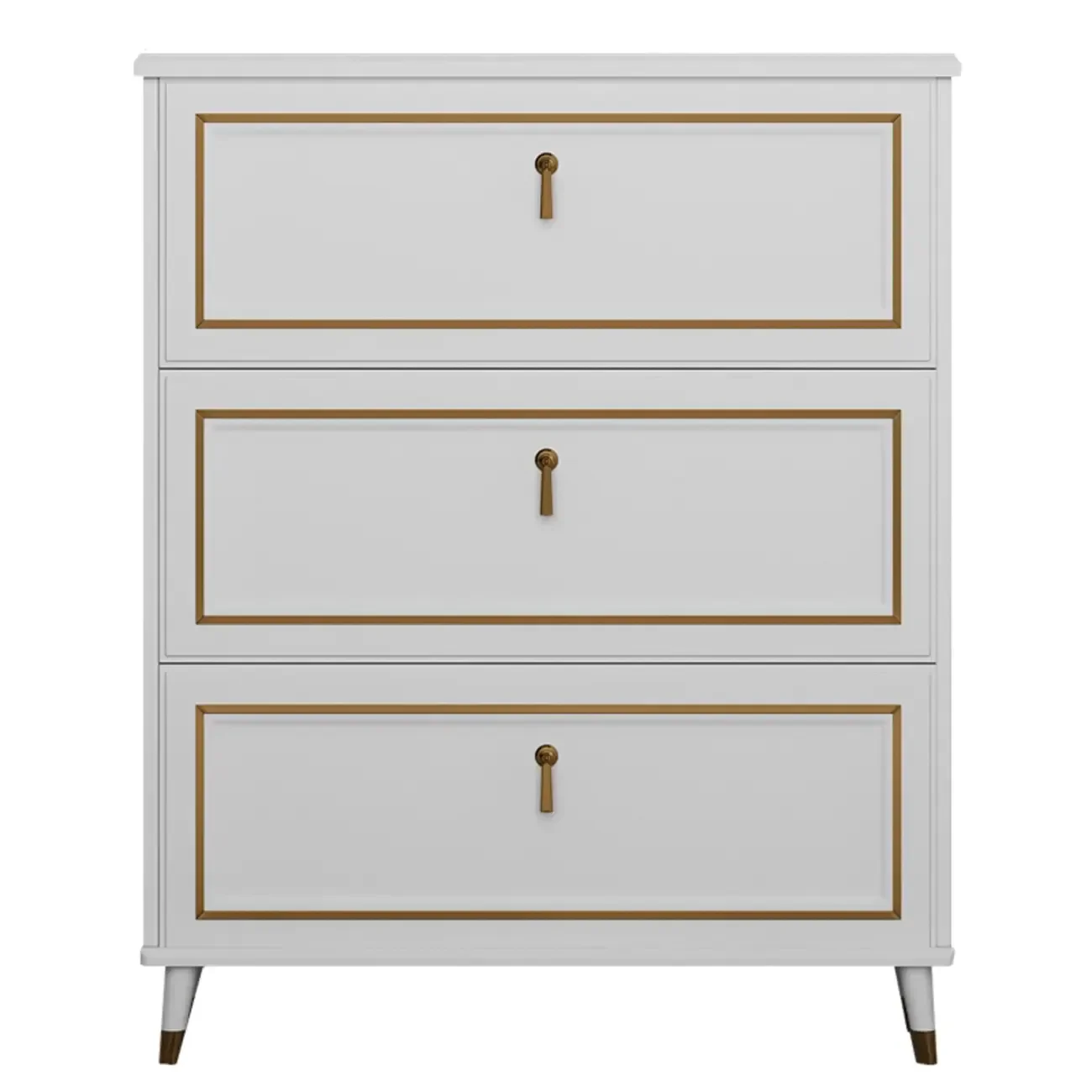 Grey Wooden Drop Front Shoe Cabinet with Adjustable Shelves