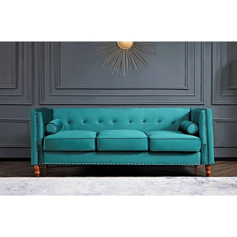 Kittleson 83 Velvet Square Arm Sofa