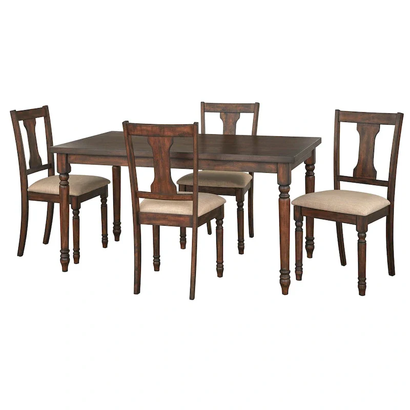 Simple Living 5-piece Burntwood Dining Set