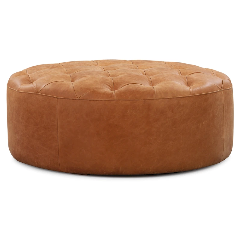 Poly & Bark Ascot Ottoman - Full Grain Genuine Italian Leather