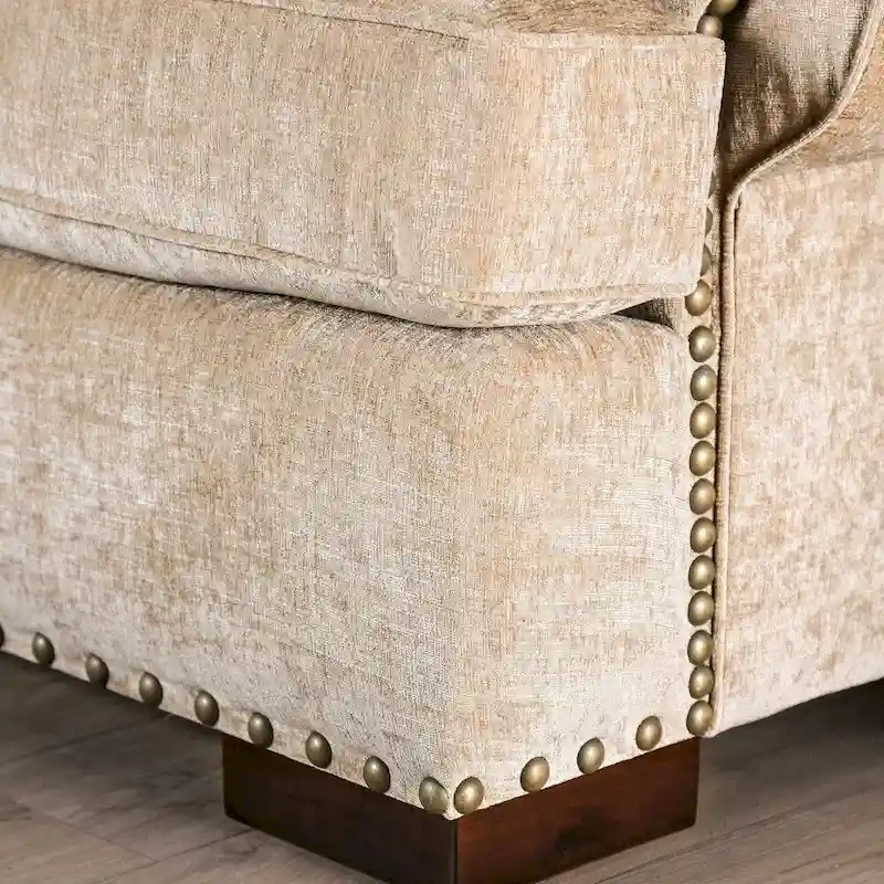 Furniture of America Jula Traditional Linen 2-piece Sofa Set