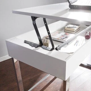 SEI Furniture Ida White Adjustable Height Sit/ Stand Desk