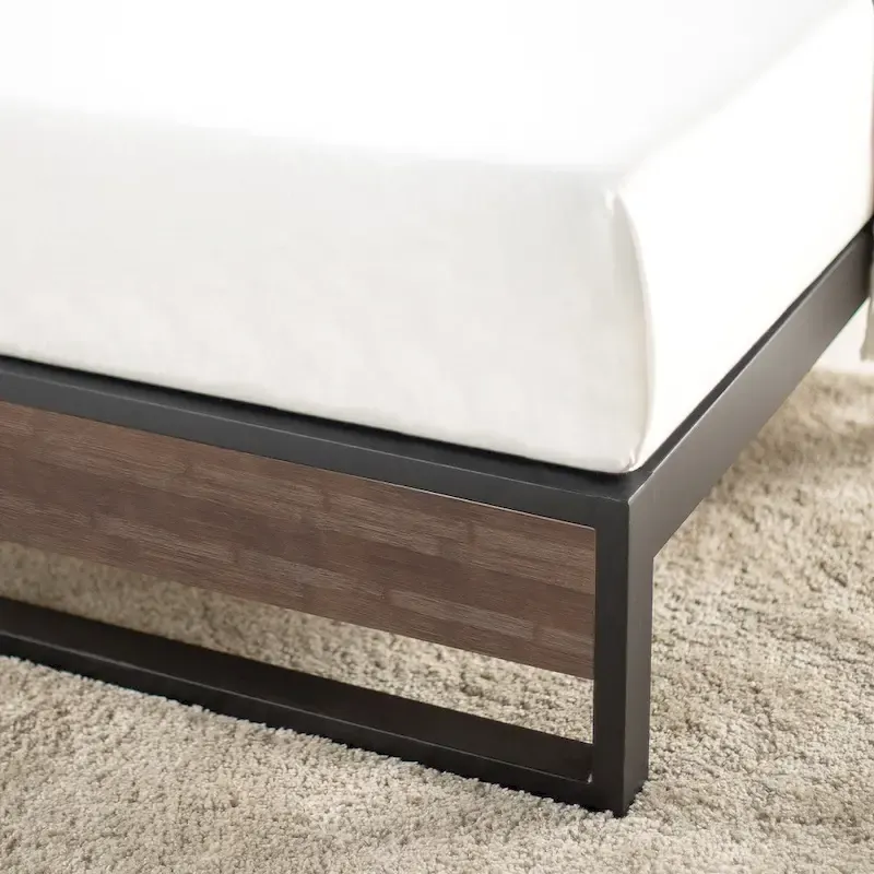 Priage by ZINUS GOOD DESIGN Winner 10 Inch Grey Wash Bamboo and Metal Platforma Bed