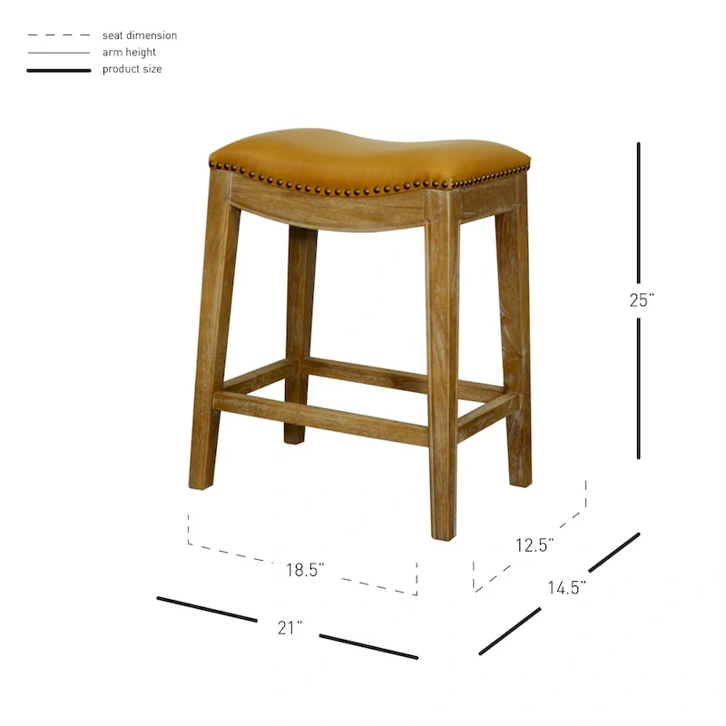 Elmo Bonded Leather Counter Stool