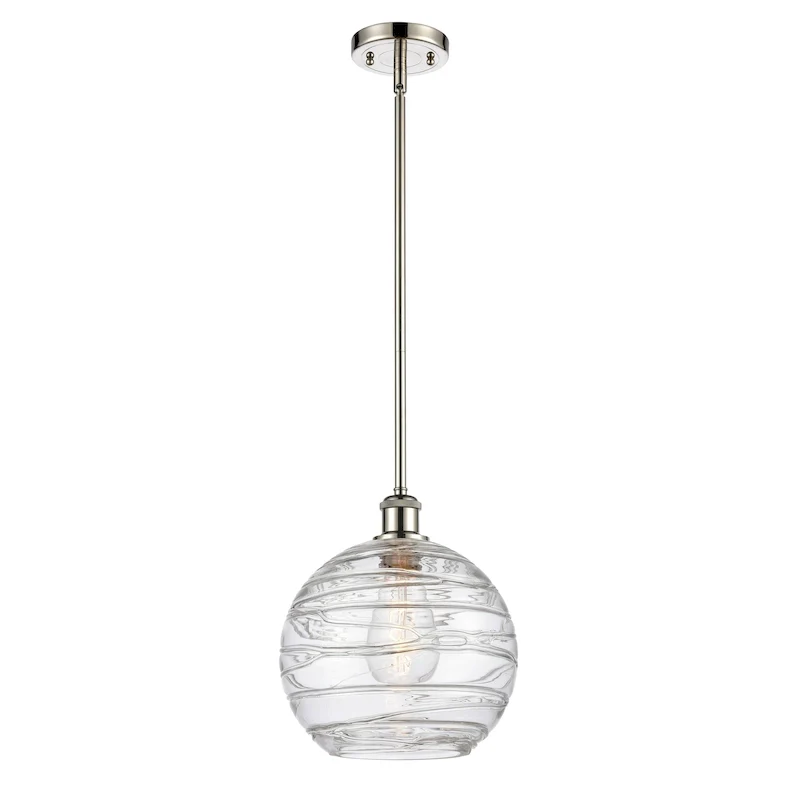 Innovations Lighting Athens Deco Swirl - 1 Light 10  Stem Hung Mini Pendant