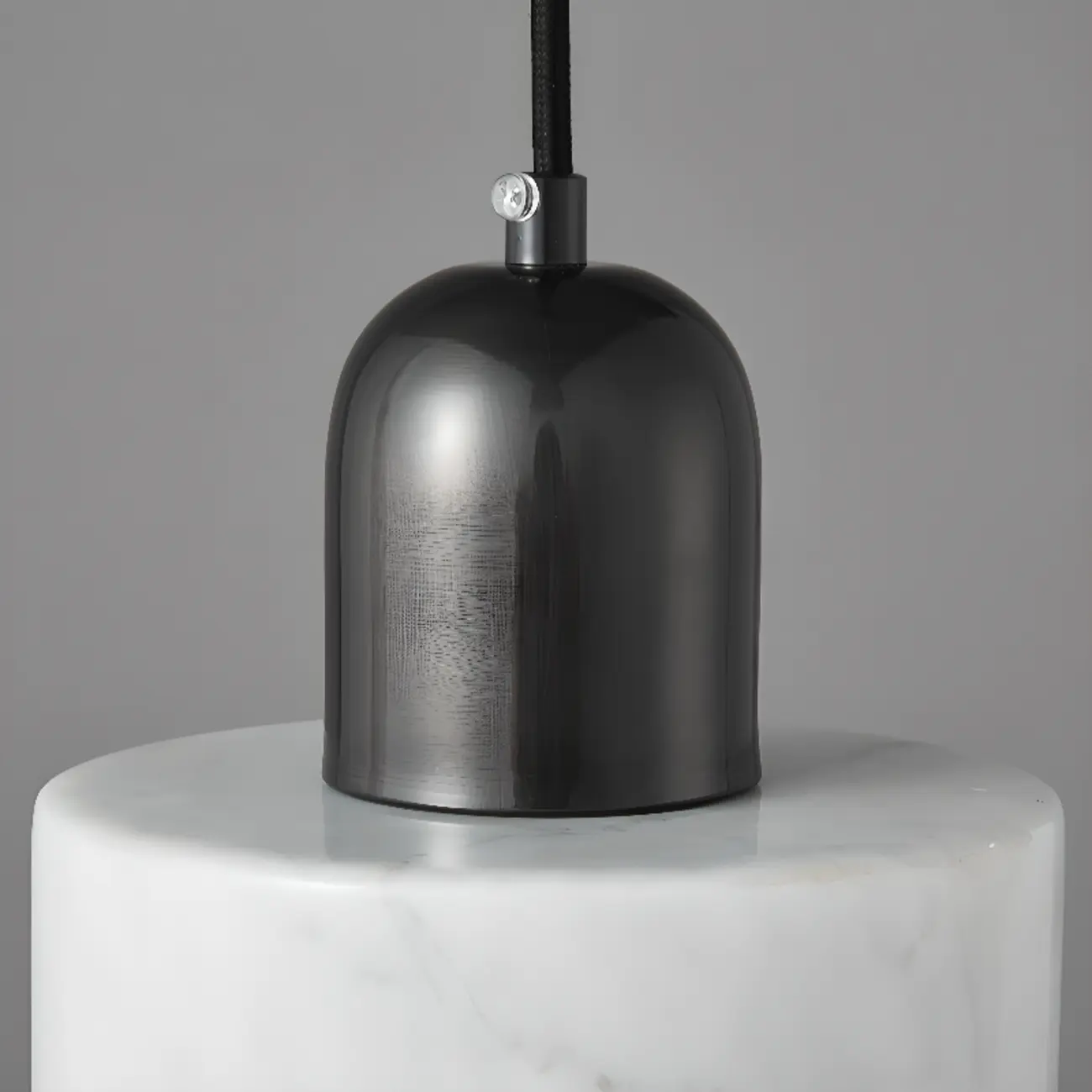 Modern Green Stone Cylinder Black Hanging Pendant Light