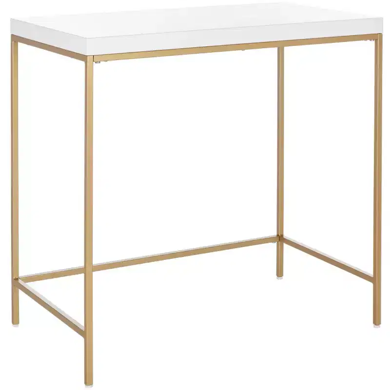 White & Gold Writing Desk, 1-Person