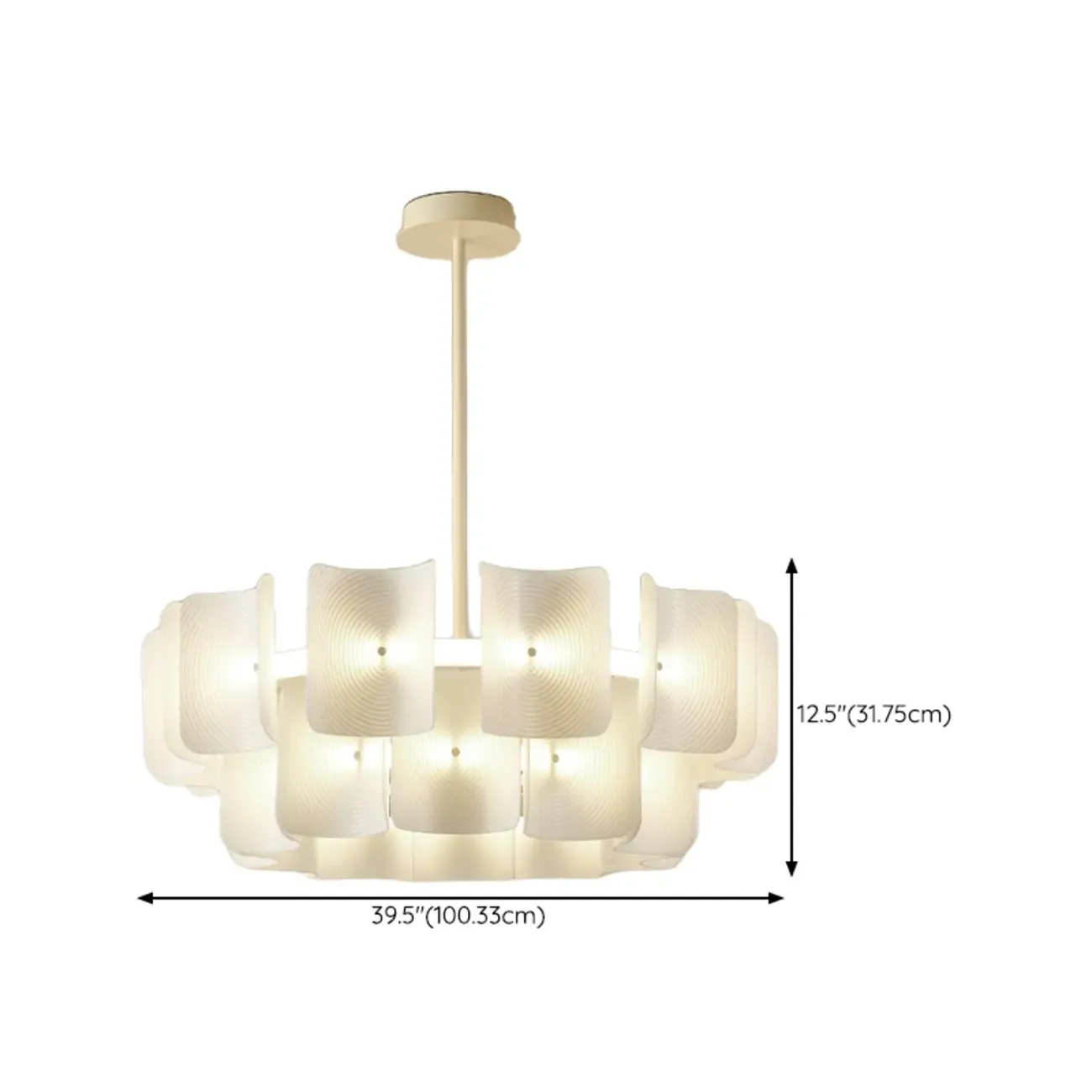 Modern LED Fingerprint Chandelier with Third-Gear Dimming