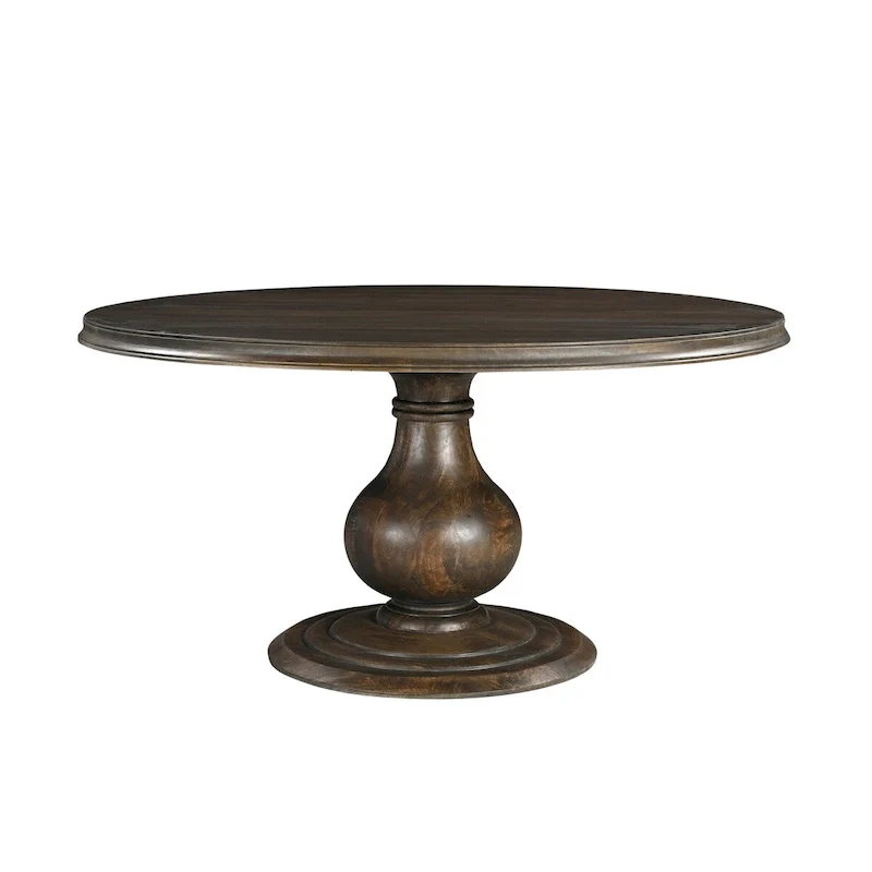 Willow 60 Round Solid Wood Pedestal Dining Table - Beige