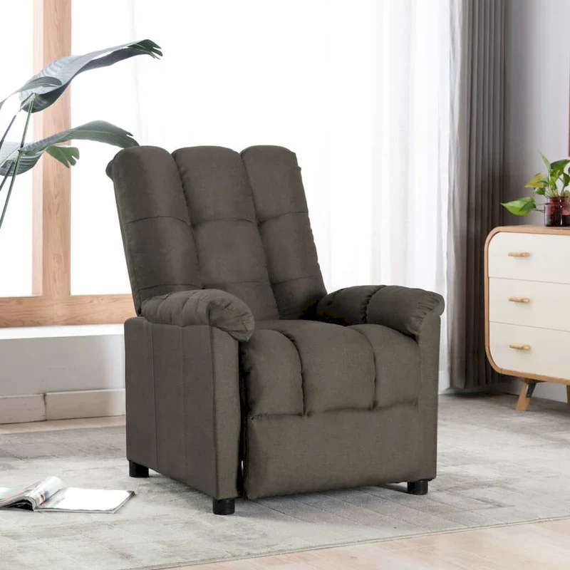 Fabric Recliner Chair - Taupe, 29.1 x 38.9 x 40.1 in