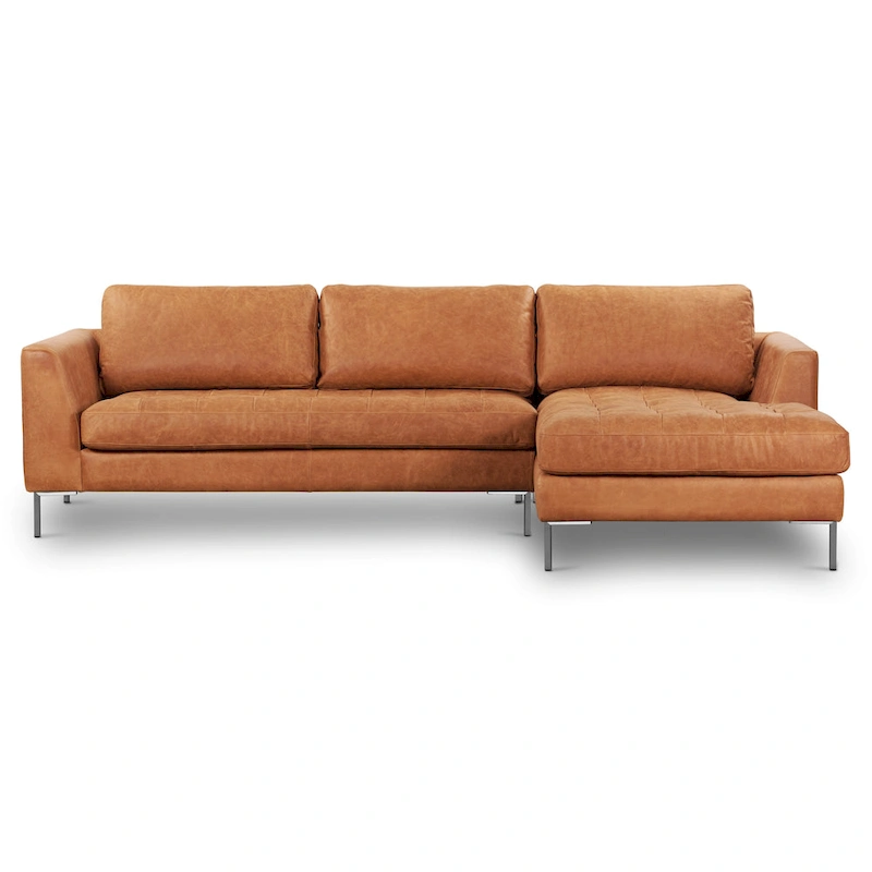 Poly & Bark Calle 114 Right-Facing Sectional - Full Grain Genuine Italian Leather