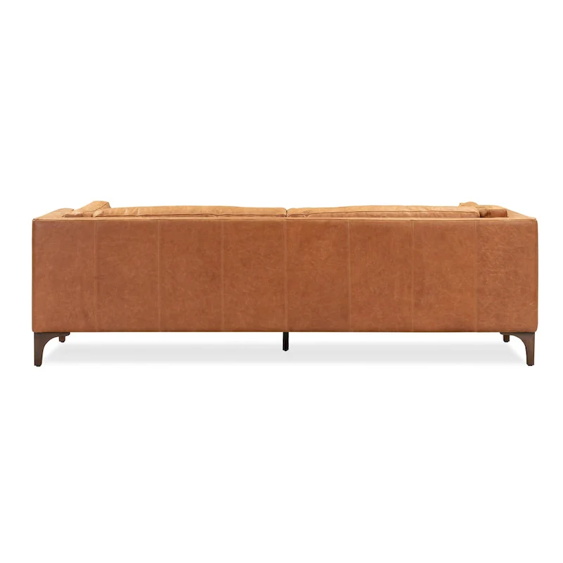 Poly & Bark Argan 93 Sofa in Cognac Tan - Full Grain Genuine Italian Leather